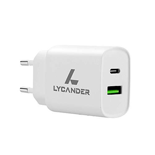 LYCANDER Cargador de pared USB 18W 2 Puertos (1X USB-A