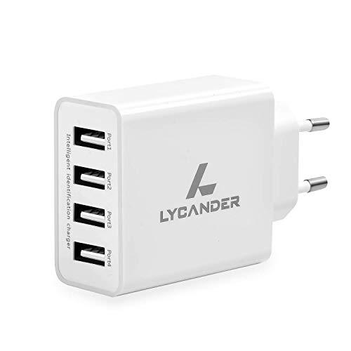 LYCANDER Cargador de pared USB con enchufe UE (Europeo)