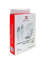 Cargador Ultra Rápido QC 3.0 PD 18W con Cable Salida Lightning