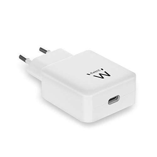 Ewent Cargador DE Pared 1 Puerto USB-C 18W Funcion Carga RAPIDA