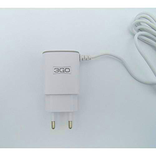 Cargador USB Pared 3GO MICROUSB 5V 2A 1,5M 2PUERTOS