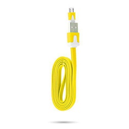 Shot Case Cable Cargador para Samsung Galaxy S6 Edge + 1 m Amarillo