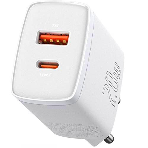 Baseus Compact Quick Charger Dual - Cargador rápido (20 W)