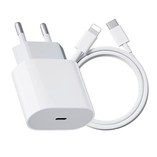 Cargador iPhone Carga Rapida, 20W, Cargadores iPhone con Cable de Conector iPhone a USB C