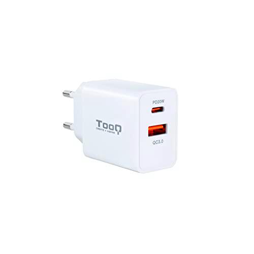 TOOQ TQWC-2SC04WT - Cargador de Pared con 2 Puertos