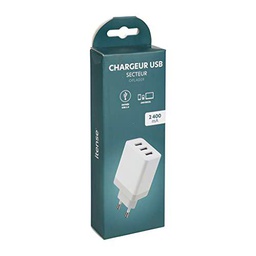 ITENSE - Cargador rápido de 2,4 A - Triple Entrada USB